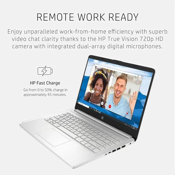 HP Newest 14" Business Laptop,Intel Celeron N4120,Up to16GB RAM,384GB Storage(128GB eMMC+256GB Micro SD),1Year Office 365,Silver