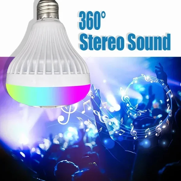 Wireless Smart Light Bulb LED Bluetooth Speaker with Remote Control, RGB color Changing Speaker Music Light Bulb with Built-in