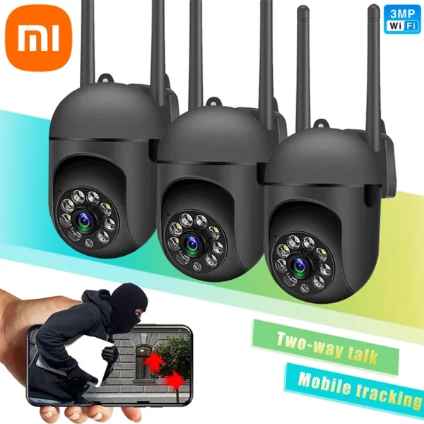 Xiaomi 3MP WIFI IP Camera Two-Way Audio Motion Detection Outdoor Wifi Surveillance Camera 1080 HD Security Camera Smart Home