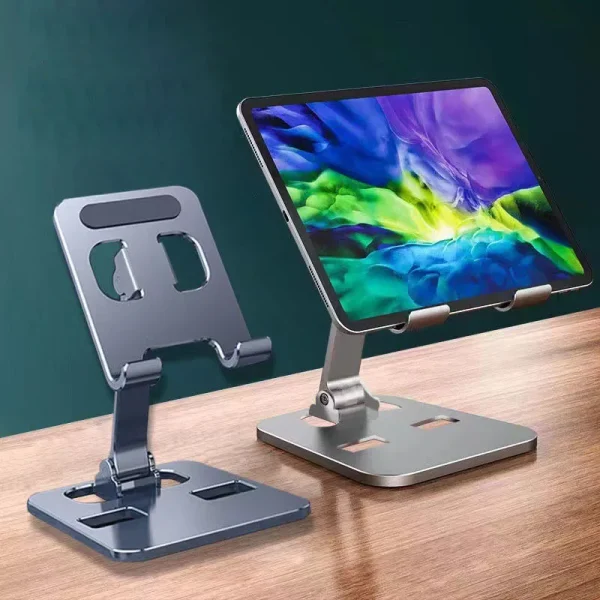 Portable Aluminum Alloy Phone Tablet Holder For iPad MiPad Samsung Tab MatePad Stand Mount Adjustable Flexible Mobile Stand