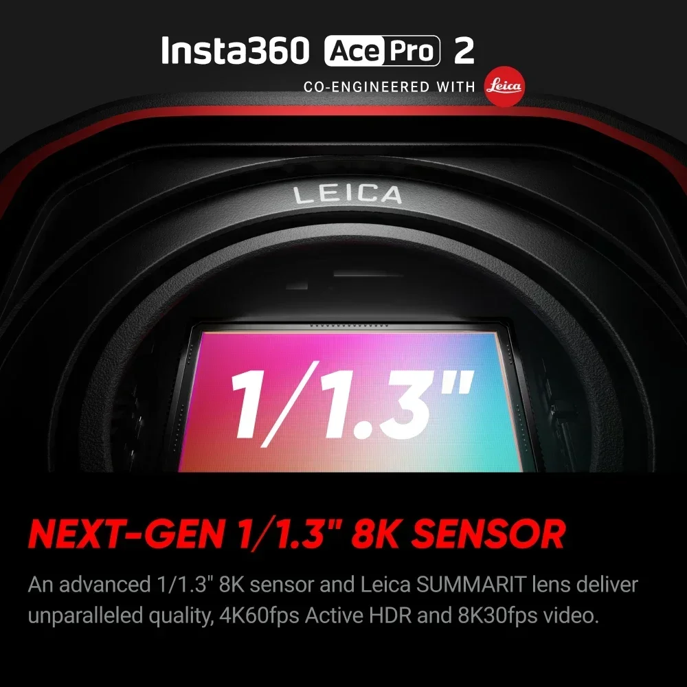 Insta360 ACE PRO 2 360° Camera 8K Video Modes Mini Tripod 128GB Bundle Dual Battery Get-Set Bundle (Mini 2-in-1 Tripod + 128GB) - Image 3