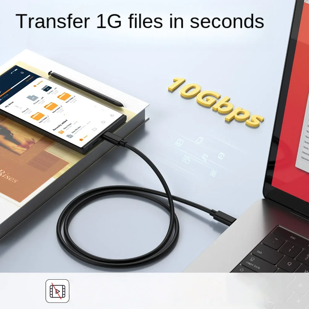 USB3.2 Gen2 10Gbps Type C Cable USB C to Type-C 3.2 Data Transfer USB C SSD Hard Disk Cable PD 60W 3A Quick Charge Charge Cable - Image 5
