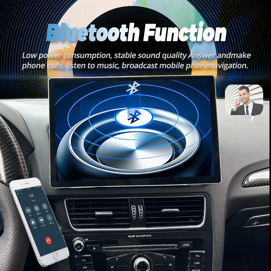 256GB Android 13 Screen Car Stereo For Audi Q5 2009-2016 WIFI 4G SIM Split Screen BT GPS Navi Multimedia Wireless Carplay 13.3" - Image 4