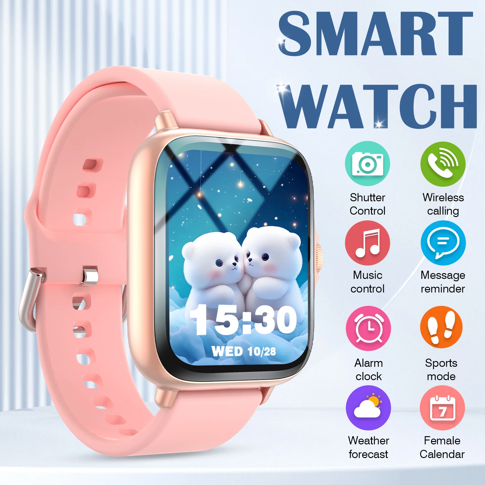Smartwatch has call function, message notification, ultra-thin design, compatible with Android and iPhone, neutral gift, multipl - Image 5