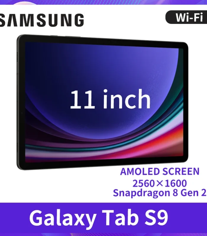 Samsung Tablet S9 with RC S Pen 11 INCH 8GB + 128GB 2560 x 1600 Wi-Fi Snapdragon 8 Gen 2 AMOLED Screen 90 Hz IP68 For Learning