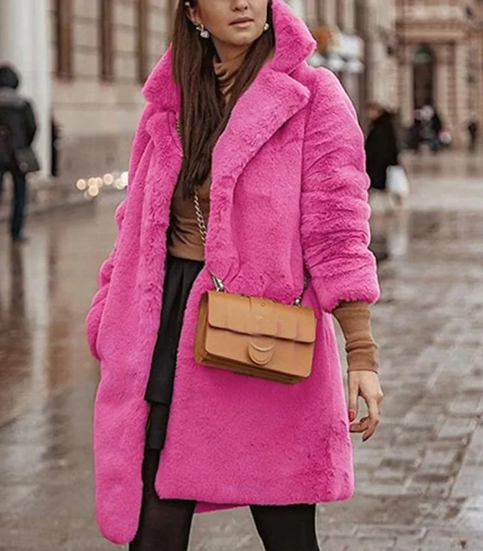 Faux Leather Winter Sheepskin Coat For Women Outwear Women's Warm Suit Teddy Bear Women's Jackets Autumn Faux Fur Coats