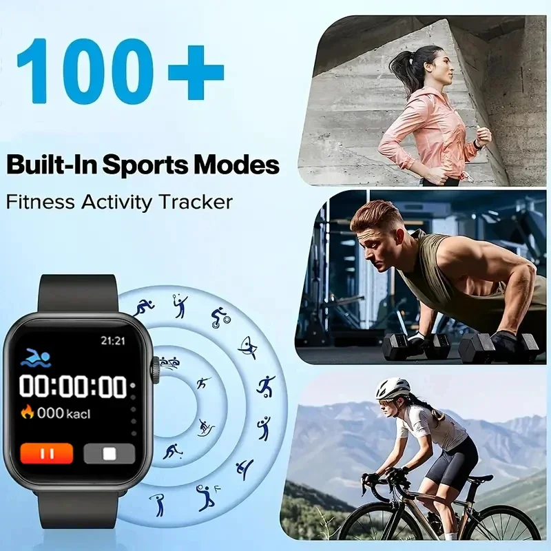 2025 New Smartwatch For Men Android IOS Phone 1.73" Screen Bluetooth Call Blood Oxygen Pressure Monitoring Smart Watch Women - Image 6