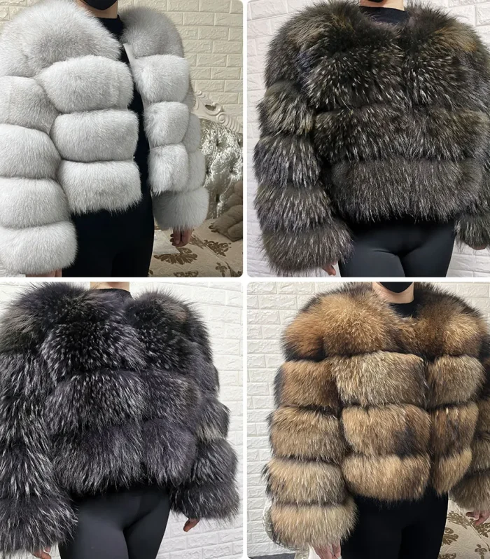 2025 trend natural fur real fur coat women's jacke Leather Woman clothing new outerwears Female Vest