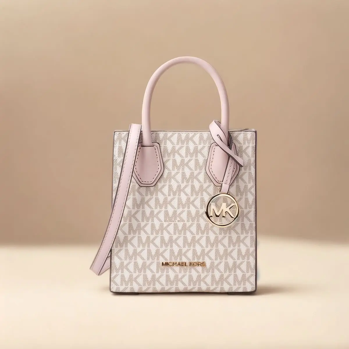 Michael Kors Mercer Ultra Small Pvc Presbyterian With Leather Women'S Hand-Held Crossbody Shopping Bag