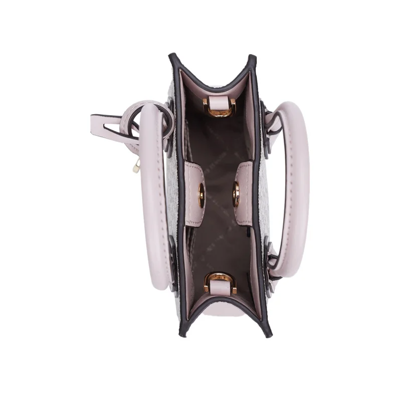 Michael Kors Mercer Ultra Small Pvc Presbyterian With Leather Women'S Hand-Held Crossbody Shopping Bag - Image 5