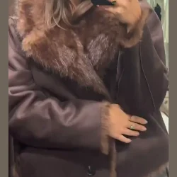 Women's Reversible Faux Fur Coats Leather Windbreaker Jackets Winter Warmed Tops Luxury Outwear Casual Wear Woman Daily Clothes