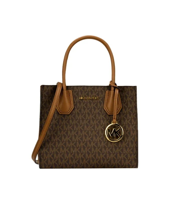 Michael Kors Mercer Medium Pvc Presbytery With Leather Crossbody Handbag For Women