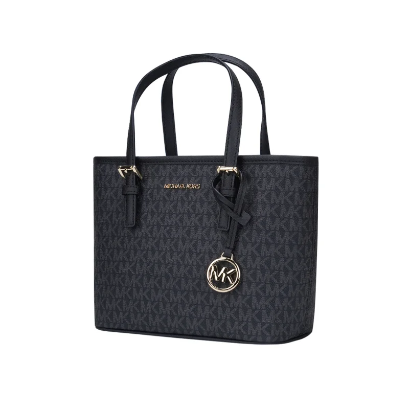 Michael Kors Ole Jet Set Travel Ultra Small Pvc Print With Leather Women'S Hand-Held Crossbody Tote Bag - Image 2