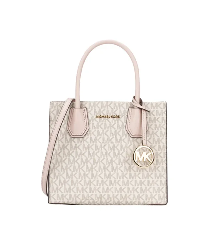 Michael Kors Mercer Medium Pvc Presbytery With Leather Crossbody Handbag For Women