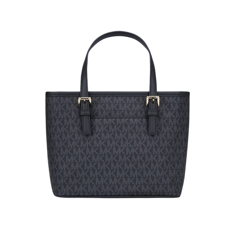 Michael Kors Ole Jet Set Travel Ultra Small Pvc Print With Leather Women'S Hand-Held Crossbody Tote Bag - Image 3