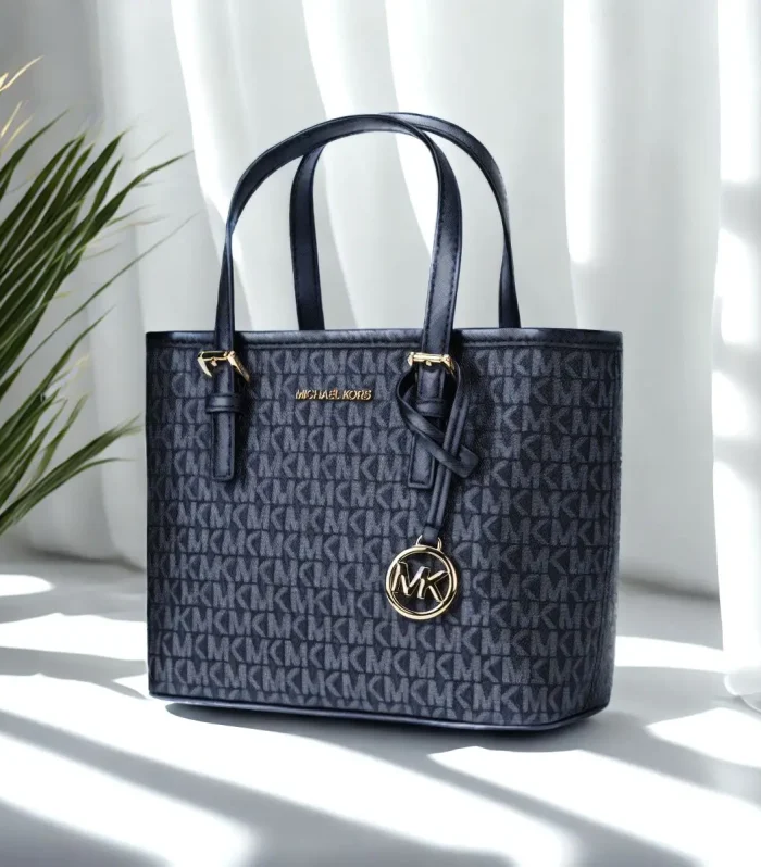 Michael Kors Ole Jet Set Travel Ultra Small Pvc Print With Leather Women'S Hand-Held Crossbody Tote Bag